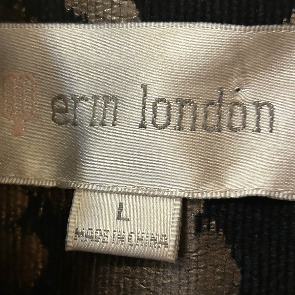 Erin London Zipper down Jacket - Black & Gold - Large - Fully Lined - Picture 9 of 11